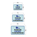 Classic Framed Plus Please Ask For Key To Use Restroom Wall or Door Sign | Friendly Public Bathroom Signage