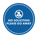 Circle No Soliciting Please Go Away Wall or Door Sign