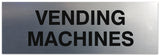 Signs ByLITA Basic Vending Machines Sign - Laser-Engraved Lettering | Durable ABS Plastic | Vibrant Colors | Powerful Foam Tape