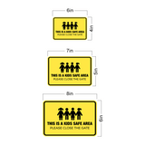 Classic Framed Plus This Is A Kids Safe Area Please Close The Gate Wall or Door Sign | Children Safety Signs