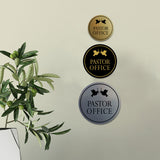 Signs ByLITA Circle Pastor Office Wall or Door Sign