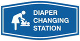 Signs ByLITA Fancy Diaper changing station Sign - Laser-Engraved Lettering | Durable ABS Plastic | Vibrant Colors | Powerful Foam Tape Wall or Door Sign