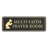 Standard Plus Multi-Faith Prayer Room Wall or Door Sign | Religious Worship Signage
