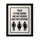 Designs ByLITA These Fitting Rooms Are Any Gender And For Everyone, Wall Print Art | Retail Store Decoration (Unframed or Framed)