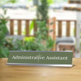 Church Office Staff Role Desk Signs 2 x 10" Plastic Desk Sign