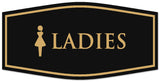 Signs ByLITA Fancy Ladies figurine Sign - Laser-Engraved Lettering | Durable ABS Plastic | Vibrant Colors | Powerful Foam Tape Wall or Door Sign