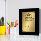 Signs ByLITA Academic Achievement Recognition Customizable Black Frame Award Wooden Plaque Award with Easel Stand