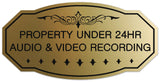 Signs ByLITA Victorian Property Under 24hr Audio Video Recording Wall or Door Sign - Easy Installation | Durable Wall or Door