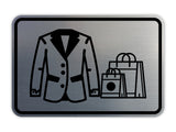 Signs ByLITA Classic Framed Coat and Bags Check Graphic Wall or Door Sign