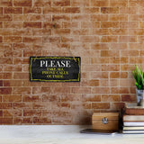 Please Take All Phone Calls Outside 5x10 Hanging Plus Wall or Door Sign | Office Decor