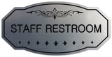 Signs ByLITA Victorian Staff Restroom Wall or Door Sign - Easy Installation | Durable Wall or Door