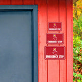 Classic Framed Plus Emergency Stop Wall or Door Sign | Health & Safety Warning Signage