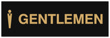 Signs ByLITA Basic Gentlemen Figurine Sign - Laser-Engraved Lettering | Durable ABS Plastic | Vibrant Colors | Powerful Foam Tape