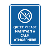 Signs ByLITA Portrait Round Quiet Please Maintain a Calm Atmosphere Door or Wall Sign Easy Installation | Directing Artists & Co-Workers | Music | Concert | Festivals