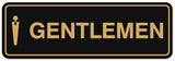 Signs ByLITA Standard Gentlemen Figurine Sign - Easy Installation | Durable Wall or Door