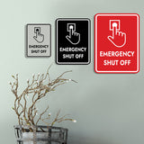 Signs ByLITA Portrait Round Emergency Shut Off Door or Wall Sign Easy Installation | Health And Safety | Building And Danger Signs