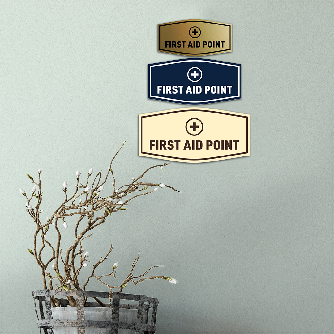 Fancy First Aid Point Wall or Door Sign