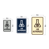 Signs ByLITA Portrait Round Lab Authorized Wall or Door Sign