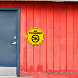 Circle Plus No Swimming Wall or Door Sign | Easy Installation | Public Parks & Reservoirs Signage