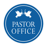 Signs ByLITA Circle Pastor Office Wall or Door Sign