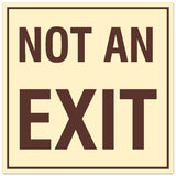 Signs ByLITA Square Not an Exit Sign - Easy Installation | Durable Material
