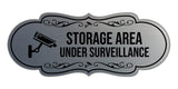 Signs ByLITA Designer Storage Area Under Surveillance Wall or Door Sign