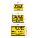 Classic Framed Plus This Door To Remain Unlocked During Business Hours Door or Wall Sign | Safety Signage