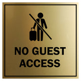 Signs ByLITA Square No Guest Access (Stick Man) Wall or Door Sign