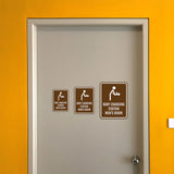 Portrait Round Plus Baby Changing Station Men's Room Wall or Door Sign | General Public Signage