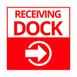 Square Plus Receiving Dock Right Arrow Wall or Door Sign | Health & Safety Warehouse Business Signage