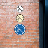 Signs ByLITA Circle No Guns Graphic Door or Wall Sign | Easy Installation | Durable Construction | Promote Health And Safety | Caution Warning Sign for Home, Business and Office Spaces