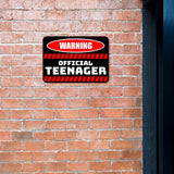 Classic Framed Plus Warning Official Teenager Wall or Door Sign | Novelty Funny Warning Signs