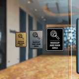 Signs ByLITA Portrait Round Makeup And Hair Area Door or Wall Sign Easy Installation | Directing Artists & Co-Workers | Music | Concert | Festivals