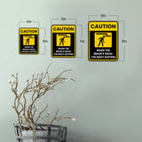 Portrait Round Plus Caution When the Brain's Weak, The Body Suffers Wall or Door Sign | Funny Workspace Office Decor