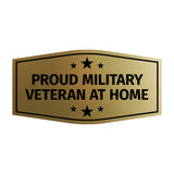Signs ByLITA Fancy Proud Military Veteran at Home Easy Installation | Honor Veterans with Military Signs | US Pride | Businesses and Homes Wall or Door Sign