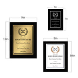 Skiing Customizable Black Frame Wooden Award Plaque | Easel Mount Option | Achievement and Recognition Personalizable Plaques