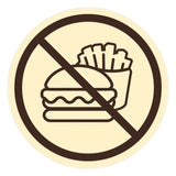 Signs ByLITA Circle No Food Allowed Graphic Door or Wall Sign | Easy Installation | Durable Construction | Promote Health And Safety | Caution Warning Sign for Home, Business and Office Spaces