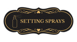 Signs ByLITA Designer Setting Sprays Makeup Area Wall or Door Sign