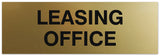 Signs ByLITA Basic Leasing Office Sign - Laser-Engraved Lettering | Durable ABS Plastic | Vibrant Colors | Powerful Foam Tape