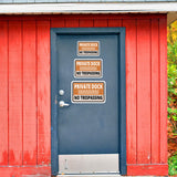 Classic Framed Plus Private Dock No Trespassing Wall or Door Sign | Marina Quayside Warning Signage