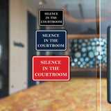 Signs ByLITA Classic Framed Silence in the Courtroom Door or Wall Sign Durable ABS Plastic | Laser Engraved | Easy Installation | Courtroom