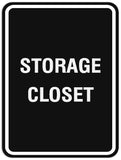 Signs ByLITA Portrait Round Storage Closet Sign - Laser-Engraved Lettering | Durable ABS Plastic | Vibrant Colors | Powerful Foam Tape