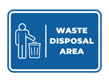 Signs ByLITA Classic Framed Waste Disposal Area Door or Wall Sign Easy Installation | Health And Safety | Building And Hospitality Signs