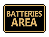 Signs ByLITA Classic Framed Batteries Area Wall or Door Sign
