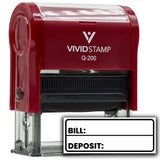 All Quality Bill Deposit Self-Inking Rubber Stamp | Business and Packaging Stamps