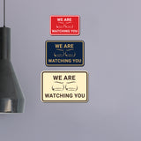 Signs ByLITA Classic Framed We Are Watching You Text and Graphic Surveillance Wall or Door Sign