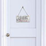Loading Zone 5" x 10" Hanging Wall or Door Sign | Rustic Twine | Signs for Home and Business