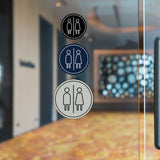 Signs ByLITA Circle Restroom Graphic Door or Wall Sign | Easy Installation | Durable Construction | Promote Health And Safety | Caution Warning Sign for Home, Business and Office Spaces