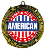 USA High Relief Metal Medals | Patriotic Awards and America Pride (3 Pack)