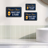 Classic Framed Plus Please Clean Toilet Seat & Floor Wall or Door Sign | Friendly Home Signage